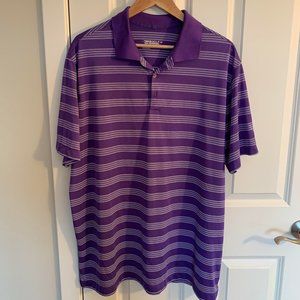 Purple Striped Nike Golf Polo